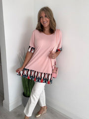 Tropical Hem Detail Tunic Top – Size 10–20