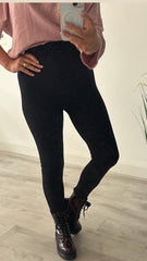 Fleece-Lined Seamless Leggings – Thick Waistband | Free Size (8–18)