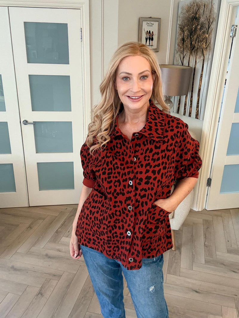 The Sienna Luxe Leopard Twill Jacket